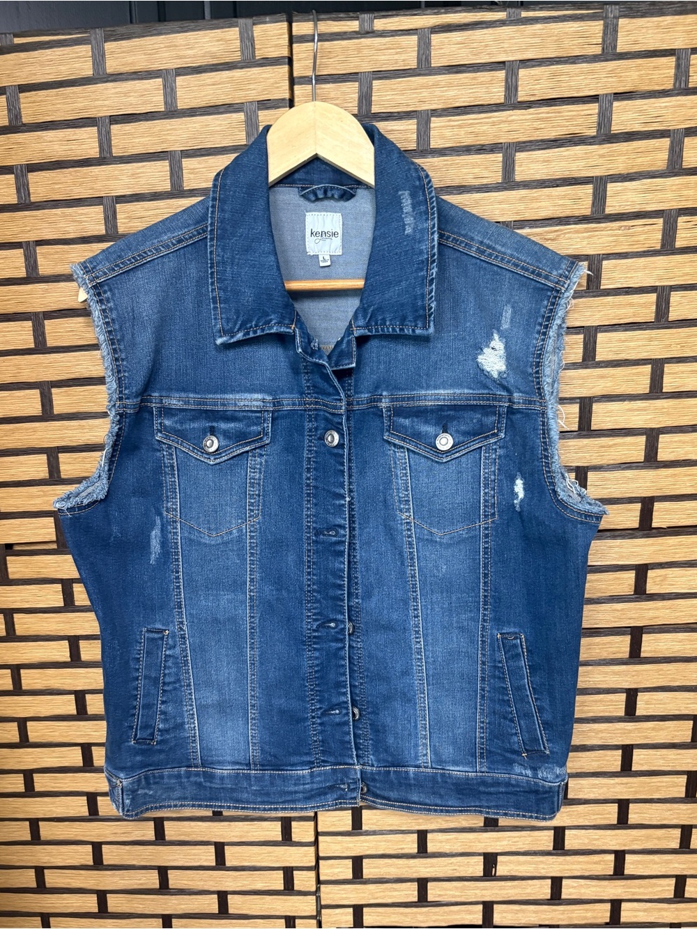 Kenzie denim vest size large